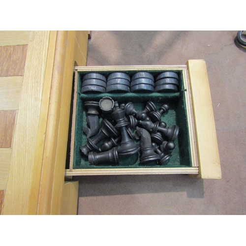 4245 - A wooden chess set and board