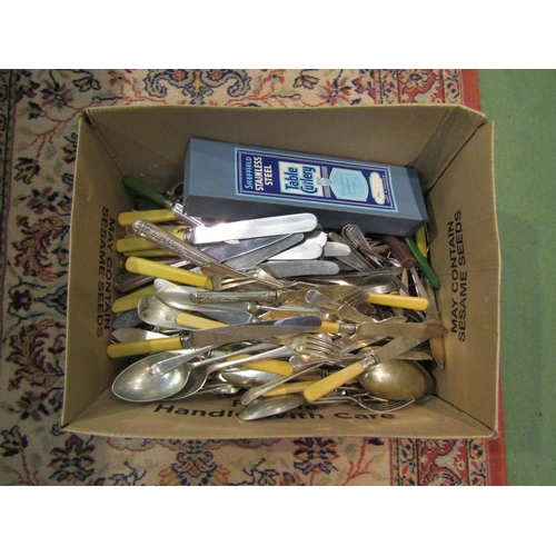 4265 - A quantity of cutlery to include silver plated examples, etc.