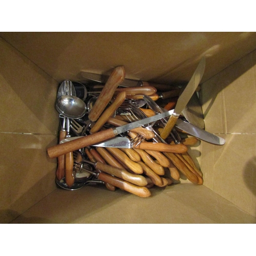 4269 - A quantity of Lanerwood and similar wooden handled cutlery