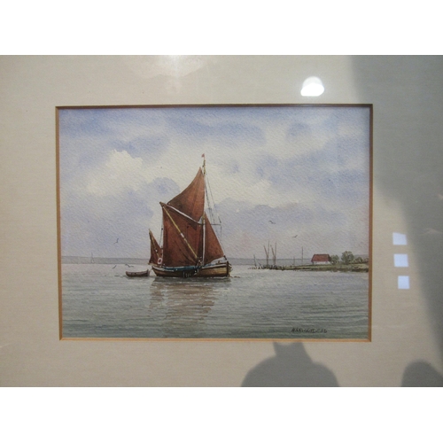 4095 - ALAN WHITEHEAD (b.1952) Two framed and glazed watercolours of sailing vessels. Both signed. Image si... 