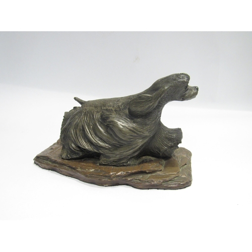 4098 - A Patsi Ann resin limited edition dog figurine, 44/200, signed verso, 14cm tall x 25cm long