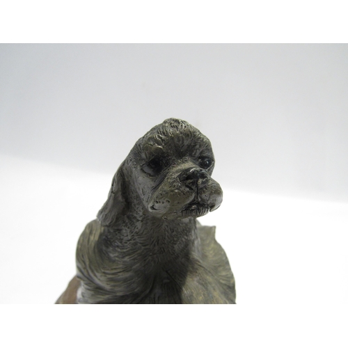 4098 - A Patsi Ann resin limited edition dog figurine, 44/200, signed verso, 14cm tall x 25cm long