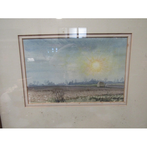 4112 - MAURICE READ: Two watercolours of rural landscapes, both signed lower left, framed and glazed, 18cm ... 