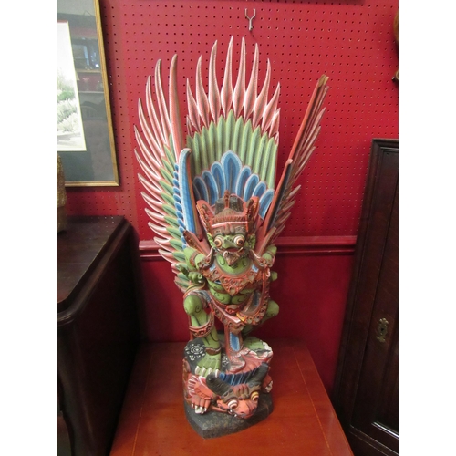 4120 - A modern polychrome Garuda sculpture, approx. 84cm tall  (E)  £40-60