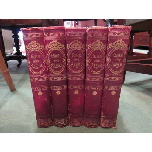 4194 - Five 19th Century Girls Own Annuals illustrated with litho plates, covers a/f