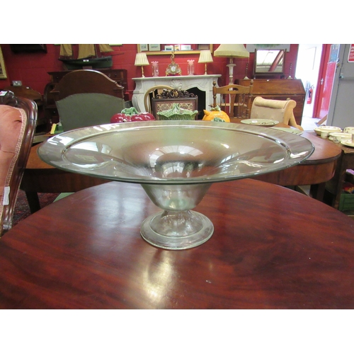 4207 - A pedestal tinted glass dish, 49cm diameter