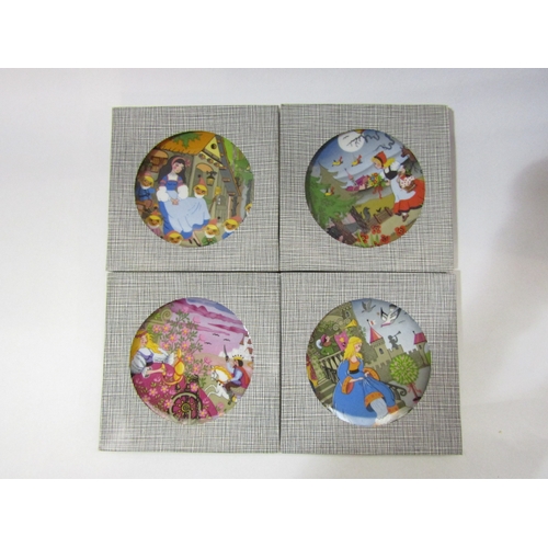 4297 - Four Gloria porcelain clown plates, 15cm and six similar various fairy stories, all boxed