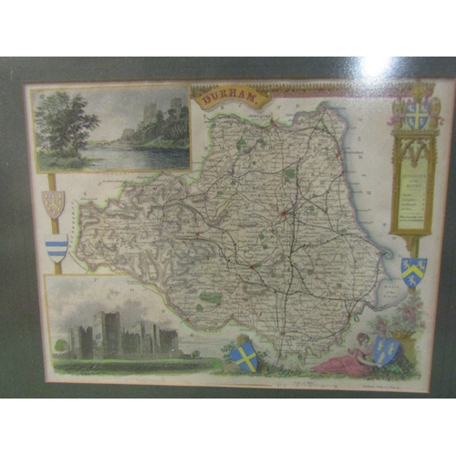 4303 - Two framed and glazed maps - Newcastle Upon Tyne, engraved by J.Roper after a drawing by G.Cole. 19.... 