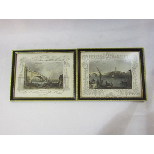 4341 - Four framed and glazed prints of London Bridges, published by W.Tombleson & Co. Overall size of each... 