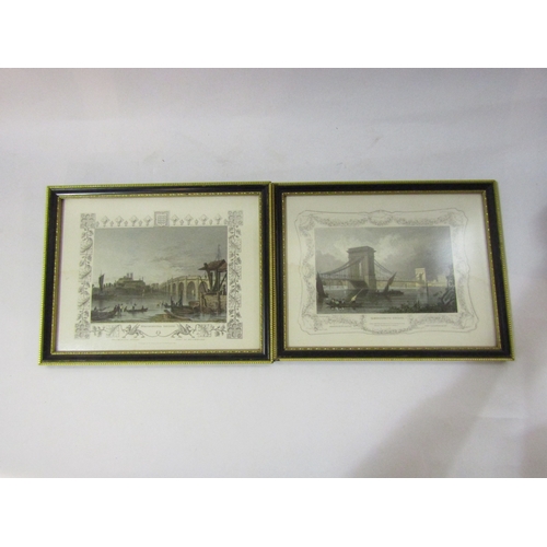 4341 - Four framed and glazed prints of London Bridges, published by W.Tombleson & Co. Overall size of each... 