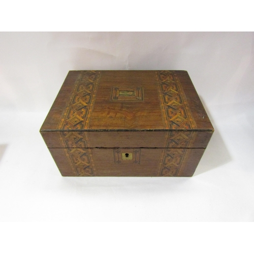 4353 - Four various boxes to include marquetry example, a box with secret drawer etc