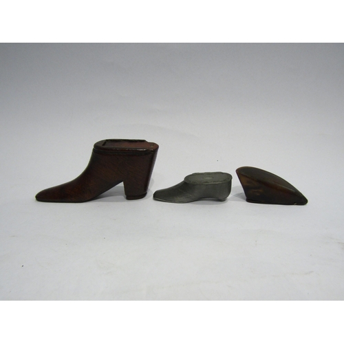 4512 - Five snuff boxes including boot shape