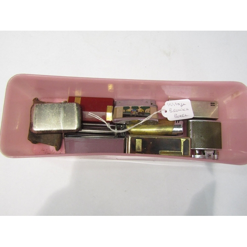 4517 - A box of lighters, table lighters and a Goodyear ashtray