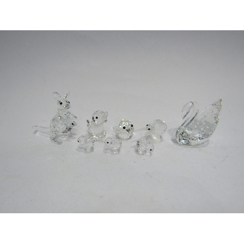 4530 - A collection of Swarovski crystal animals, kangaroo, kiwi, swan etc (6)