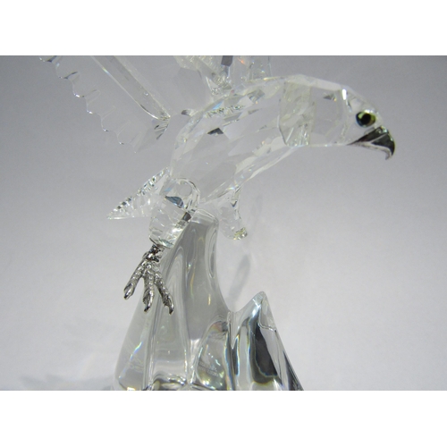 4537 - A Swarovski silver crystal Eagle in original case (one foot and feathers a/f) with original certific... 