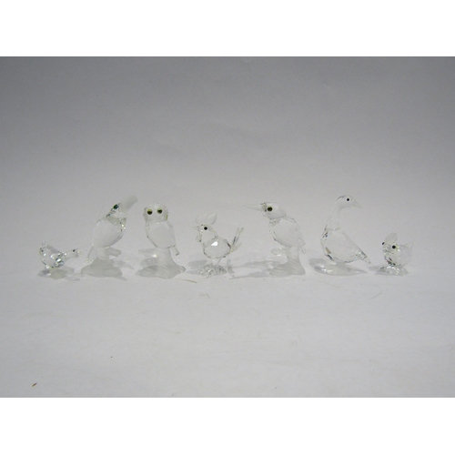 4550 - A collection of Swarovski bird figures. Pecan bird a/f (7)