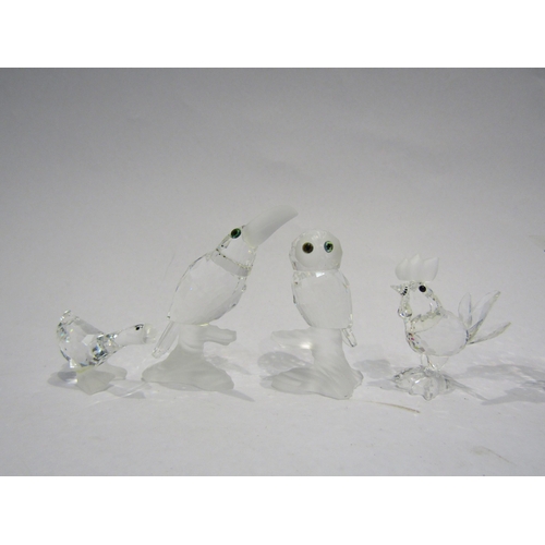 4550 - A collection of Swarovski bird figures. Pecan bird a/f (7)