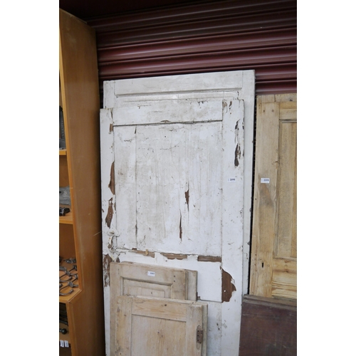 2087 - Two painted Georgian pine doors plus two Georgian pine doors   (R) £20