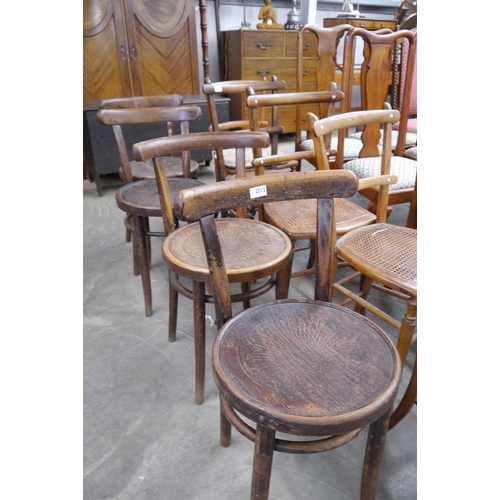 2185 - Four bentwood café chairs   (R) £60