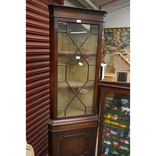 2157 - A mahogany and glazed corner cabinet