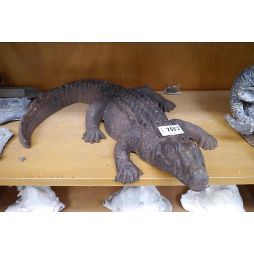 2082 - A cast iron crocodile