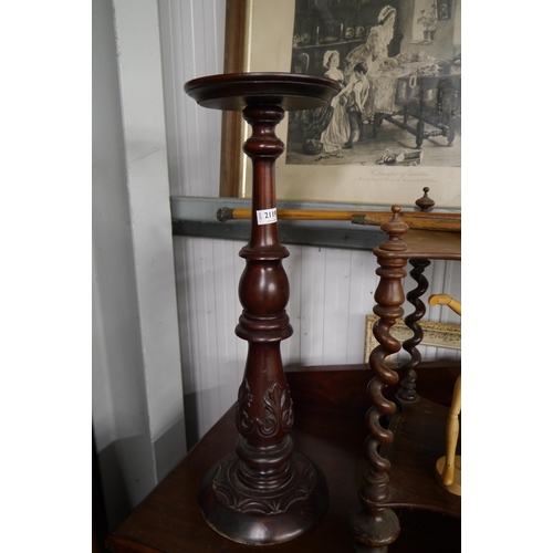 2119 - A 19th Century carved wood table base with later shaped top