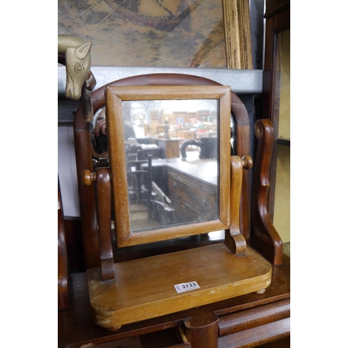 2123 - Two Victorian mahogany dressing table mirrors