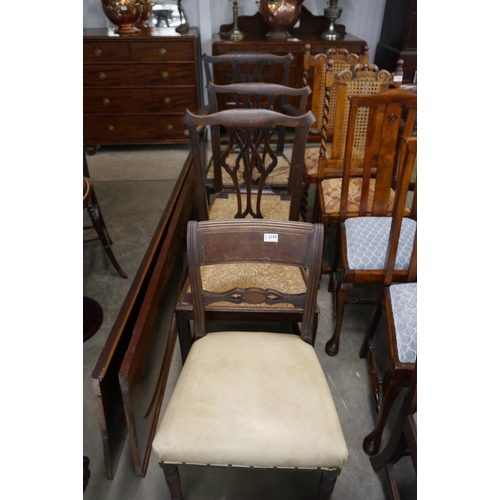 2197 - Four 19th Century chairs including three Gothic back   (E) £10-20