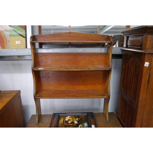 2246 - A small Victorian mahogany wall shelf and mahogany coffee table