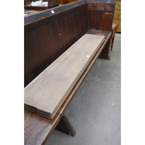 2266 - A late 19th Century oak mantelpiece shelf   (E) £30-50