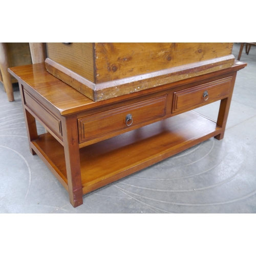 2279 - A mahogany coffee table, two drawers over lower tier