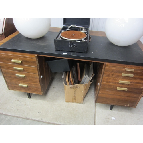 2431 - A 1970's teak desk   (D)