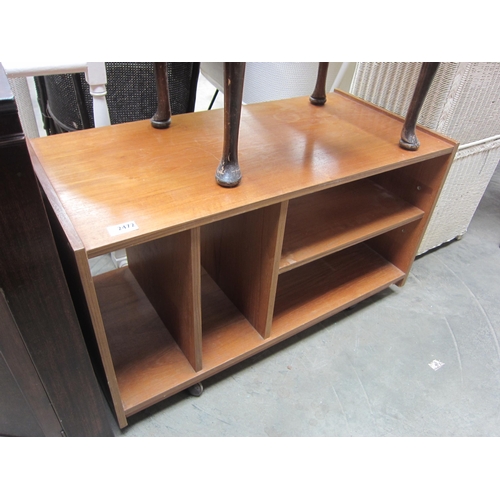 2472 - A teak record player stand   (D)