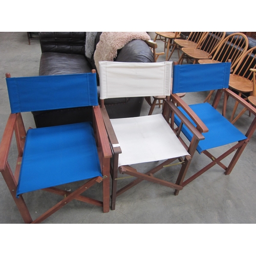 2482 - Three folding directors chairs