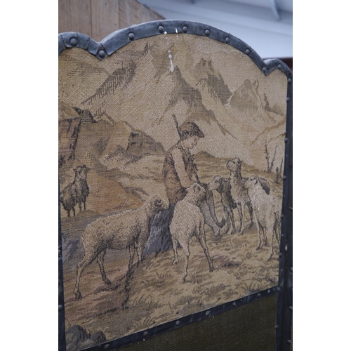 2423 - A four fold room screen with countryside scenes