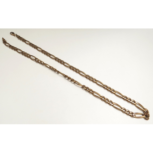 7387 - A 9ct gold flatlink necklace, 42cm long, 20g