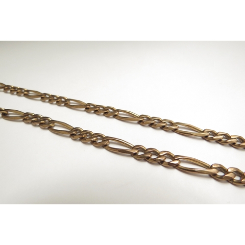 7387 - A 9ct gold flatlink necklace, 42cm long, 20g