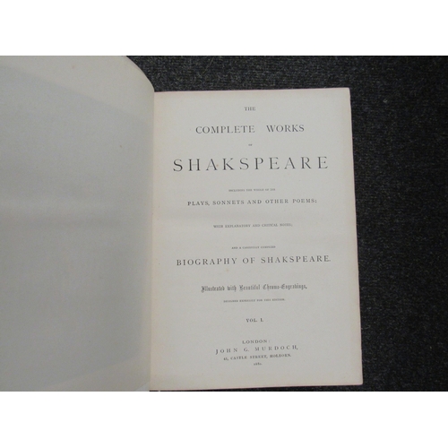 1429 - The complete Works of Shakespeare, Murdoch 1880, volume 1 of 3. Numerous Kronheim colour plates, ful... 