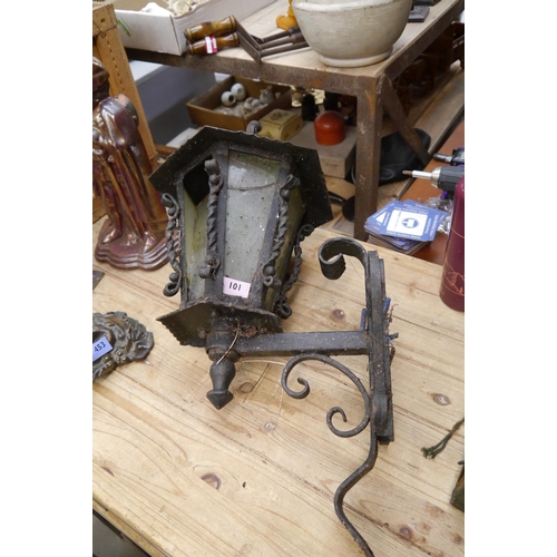 2062 - A wrought iron outside wall light