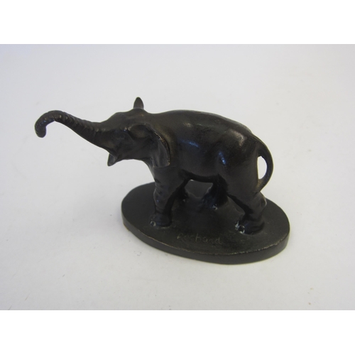 1346 - A bronze elephant figure signed 