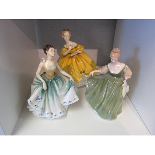 1389 - Three Royal Doulton figurines, Cynthia, The Last Waltz and Fair Lady