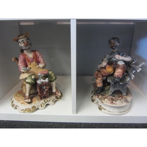 1419 - Two Capodimonte figures, tallest 25cm    (E)  £10-15