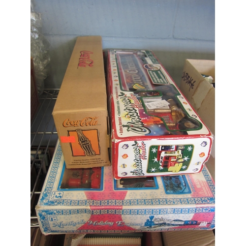 1476 - Three boxed Christmas themed plastic toys to include Freightliner Coca-Cola lorry, Peha Christmas Ha... 