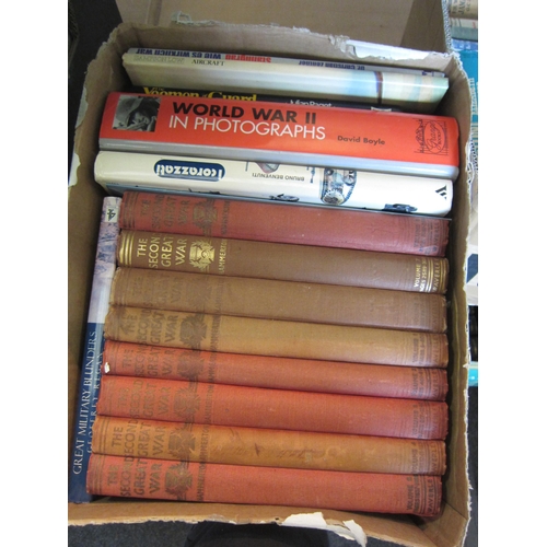 1536 - Two boxes of military interest books including Green Berets, WWI and WWII, South Africa etc     (E) ... 