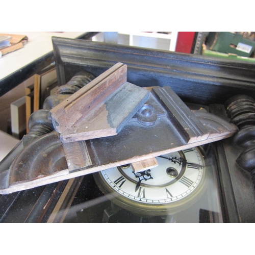 1545 - A Vienna style wall clock with Roman numerated chapter ring     (BB) (E) £20-30