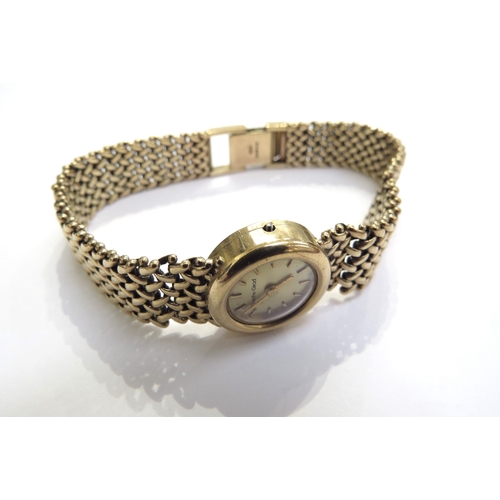 7089 - A Bueche-Girod 9ct gold ladies flexi link wristwatch, (winder missing) 30.6g    (R) £450