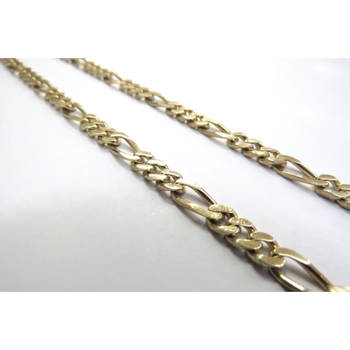 7399 - A gold flatlink figaro neckchain, stamped 375, 50cm long, 22.5g