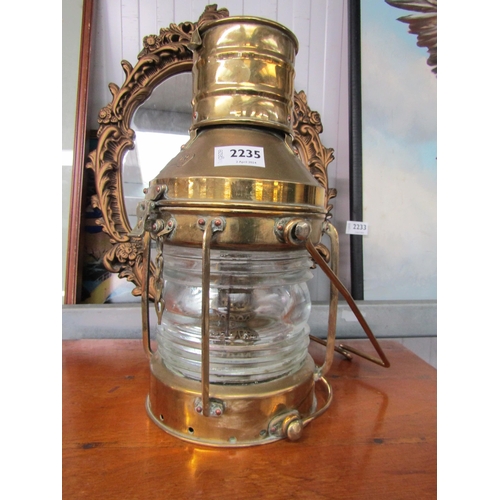 2235 - A brass ship lamp