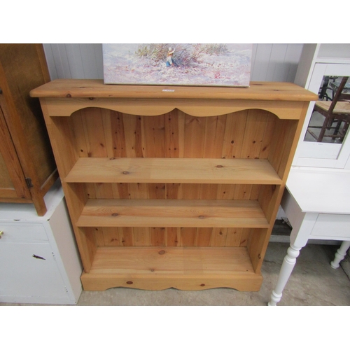 2247 - A pine floor standing open book shelf