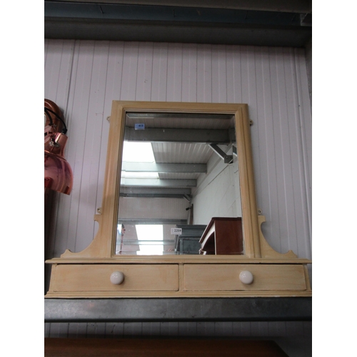 2259 - A painted wall mirror and two drawers